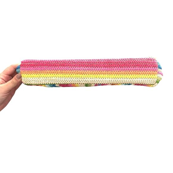 BTB LOS ANGELES Rainbow Straw Clutch NWOT - Picture 4 of 4